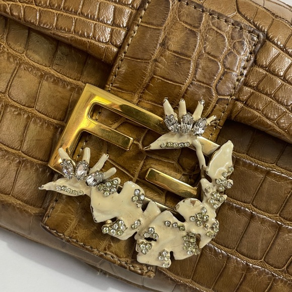 Rare! Vintage Fendi crocodile skin baguette bag - Picture 3 of 7